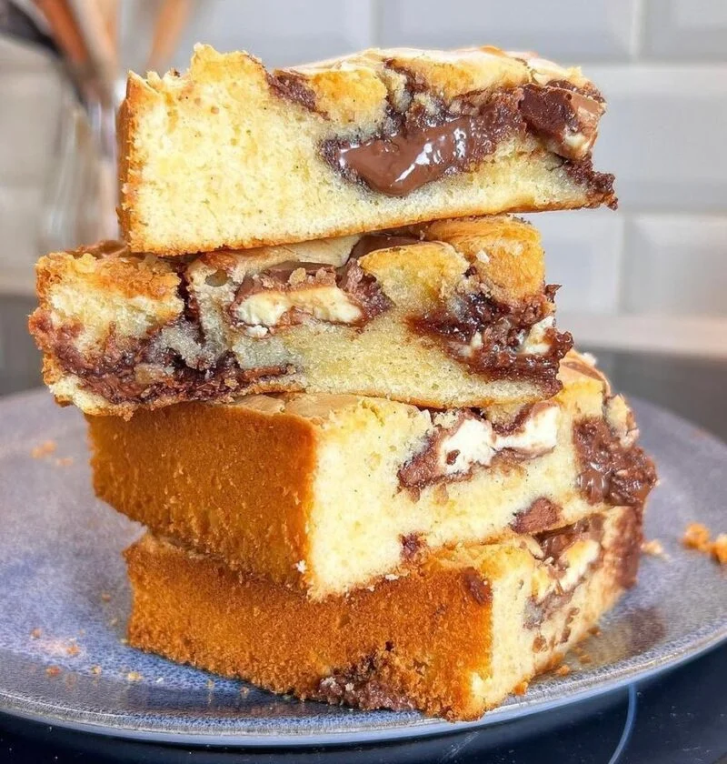 Kinder Nutella Blondies