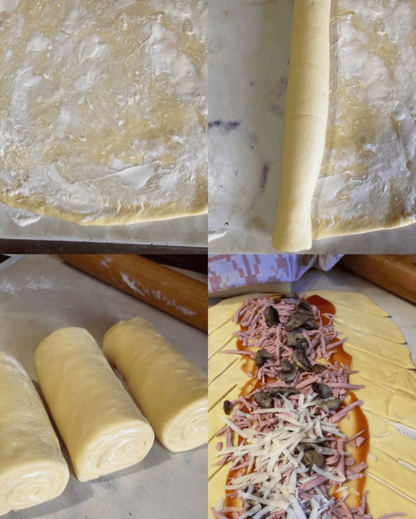 pizza štrudla recept