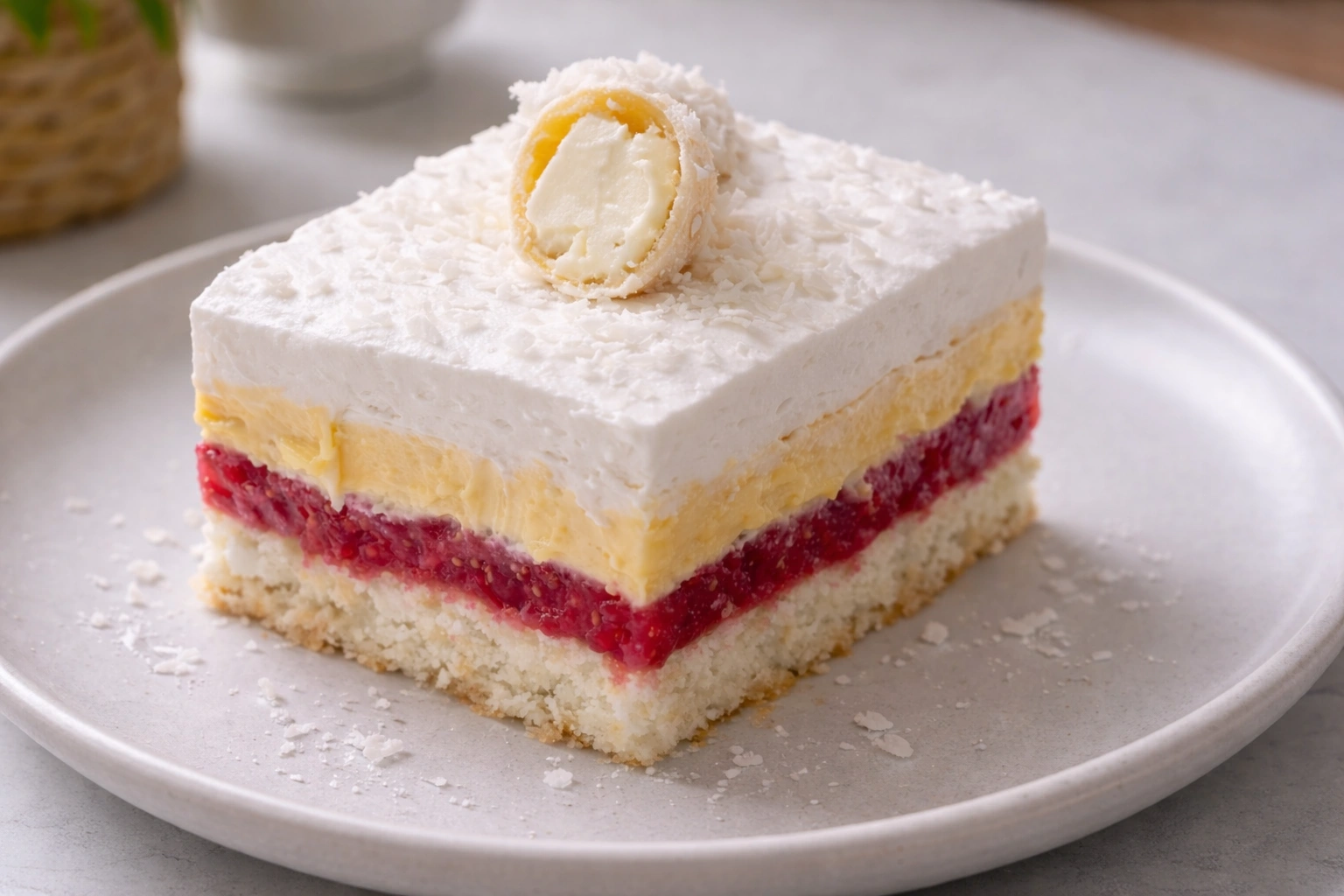 Raffaello kocke sa malinama: Recept za osvježavajući kolač