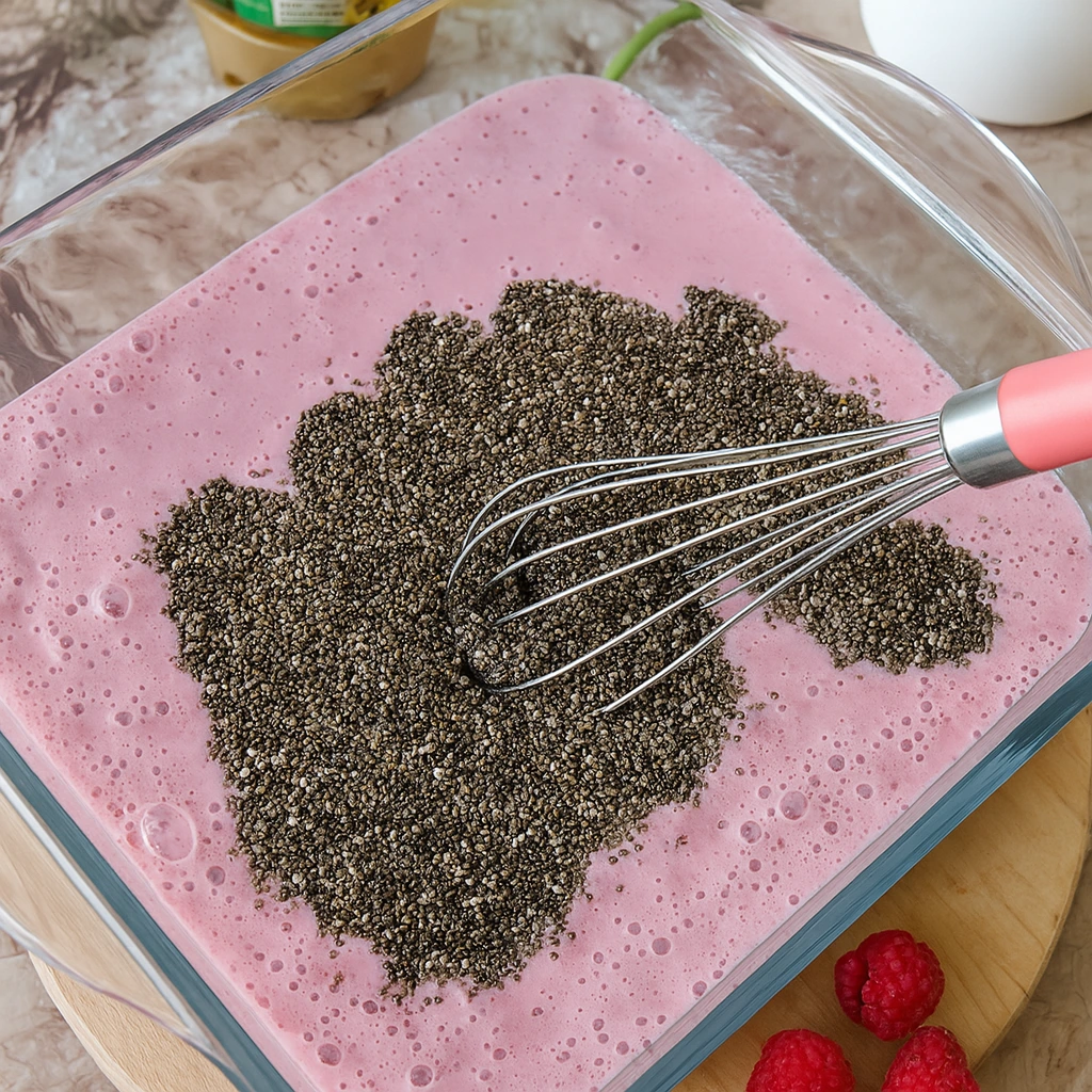recept za čoko malina chia puding