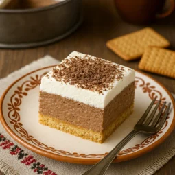 Plazma torta bez pečenja sa slojem čokolade i šlaga
