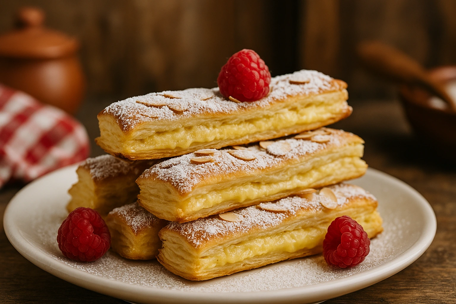 Lisnati puding štapići – Recept za kremasti desert od lisnatog tijesta