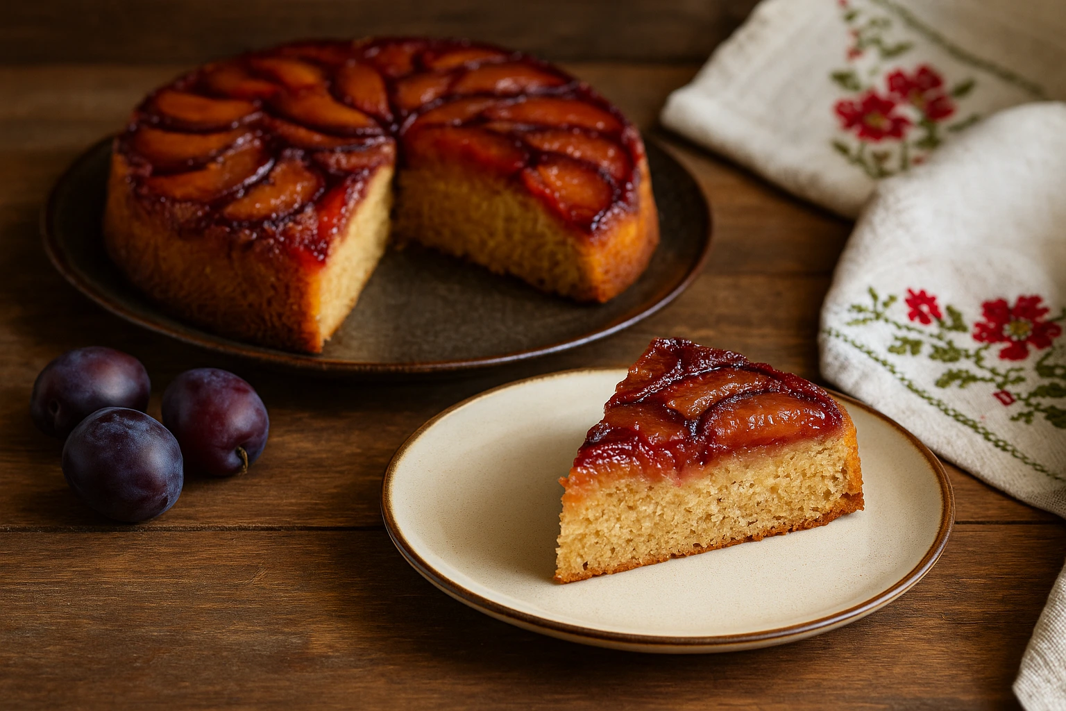 Prevrnuti kolač od šljiva – Recept za brzi jesenski desert