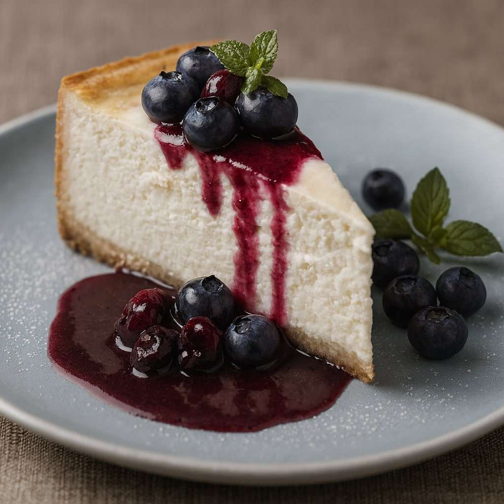 Lagani voćni cheesecake s borovnicama – kremasti fit desert