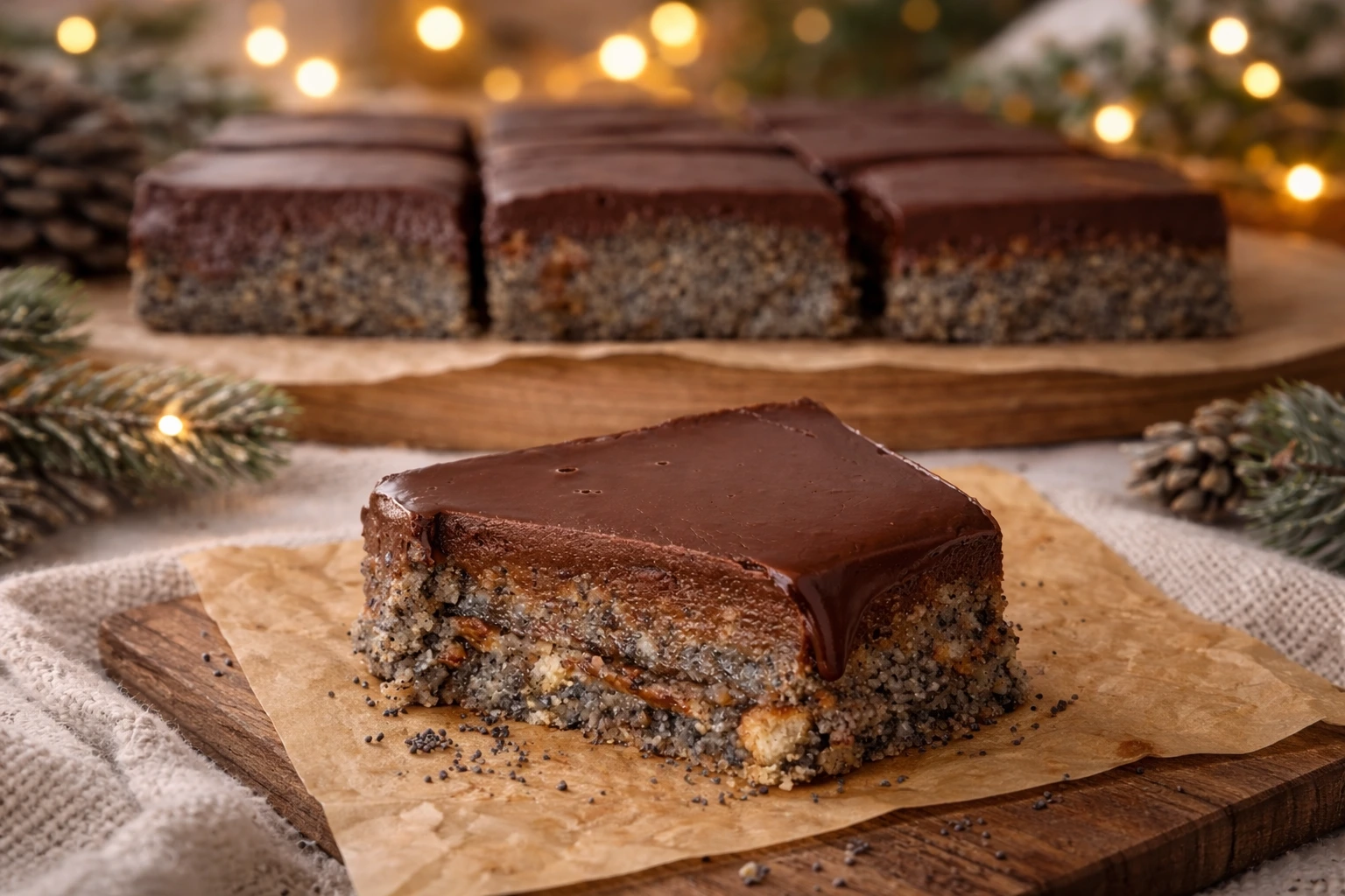 Mak plazma kocke – kremasti kolač bez pečenja