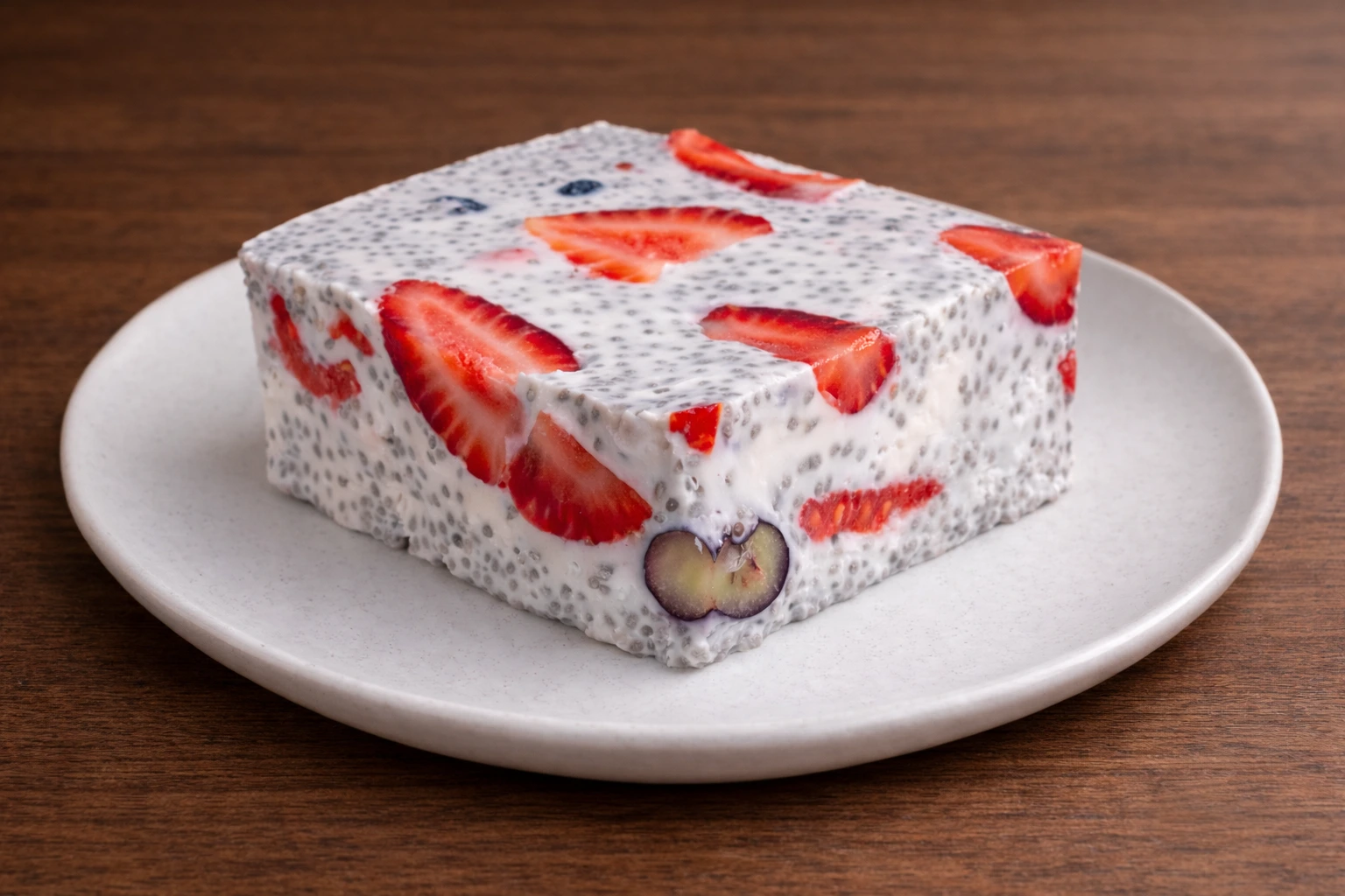 Voćni chia desert s chia sjemenkama i svježim voćem