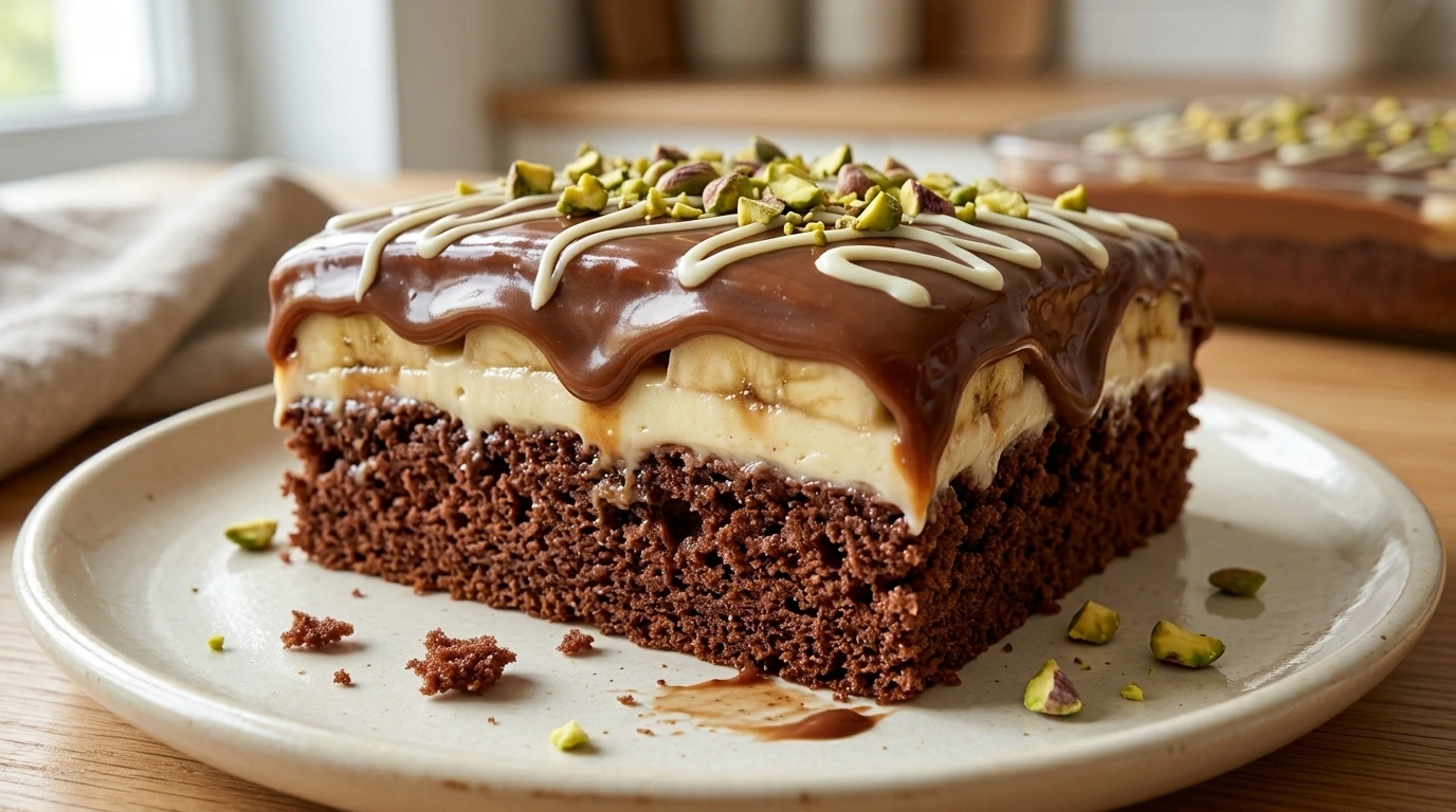 Čoko banana kolač (Majmunski kolač): Kremasti desert s vanilija kremom i bananama