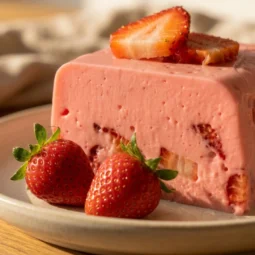 Jogurt žele desert s jagodama - kremasti fit dezert bez šećera, 50 kcal po porciji